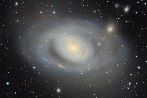 Among the nearly 4 billion objects in the DESI Legacy Imaging Surveys’ map is the galaxy Messier 96, a spiral galaxy approximately 35 million light-years from Earth. This image was captured with the 570-megapixel Department of Energy-fabricated Dark Energy Camera (DECam) mounted on the U.S. National Science Foundation Víctor M. Blanco 4-meter Telescope at NSF Cerro Tololo Inter-American Observatory (CTIO) in Chile, a Program of NSF NOIRLab. Credit: DESI Legacy Imaging Surveys/LBNL/DOE & KPNO/CTIO/NOIRLab/NSF/AURA