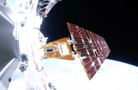 An image released by Katalyst Space Technologies showing a deployed solar panel on its Link spacecraft, launched July 3. Credit: Katalyst Space Technologies
