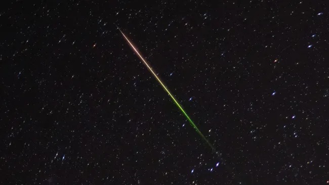 A Perseid meteor seen in the sky over Semnan, Iran, on Aug. 12, 2026. (Image credit: Morteza Nikoubazl/NurPhoto via Getty Images)