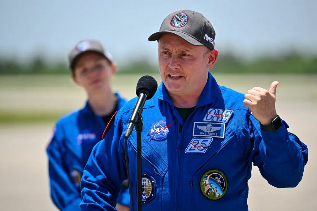 The NASA astronaut Michael Fincke last month at the Kennedy Space Center in Florida.Credit...