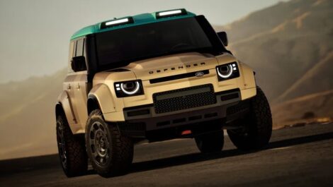 three Land Rover Defenders