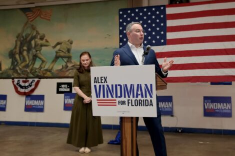Alex Vindman, a moderate Democrat, vastly outspent Angie Nixon in Florida’s Democratic primary for Senate. It was not enough.Credit...Joe Raedle/Getty Images